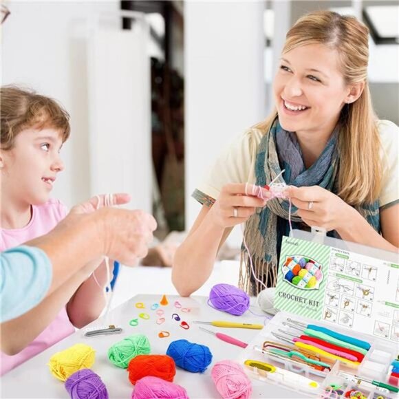 113Piece Crochet with Yarn Set–1600Yards Assorted Yarn 73PCS Crochet Accessories - Picture 2 of 8